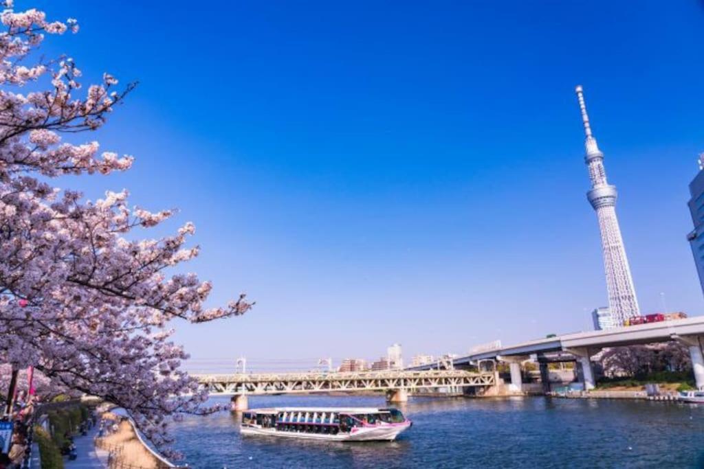 東京都403 Oshiage Sta 3Mins Walk! Wi-Fi & Elevator 4Paxアパートメント エクステリア 写真