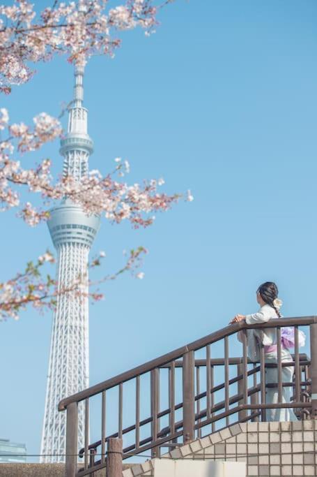 東京都403 Oshiage Sta 3Mins Walk! Wi-Fi & Elevator 4Paxアパートメント エクステリア 写真